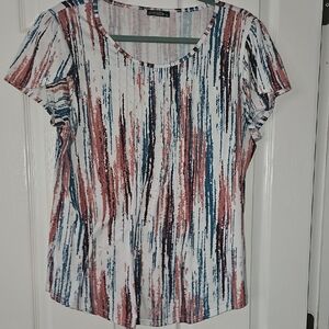 Multicolor Striped Short Sleeve Top